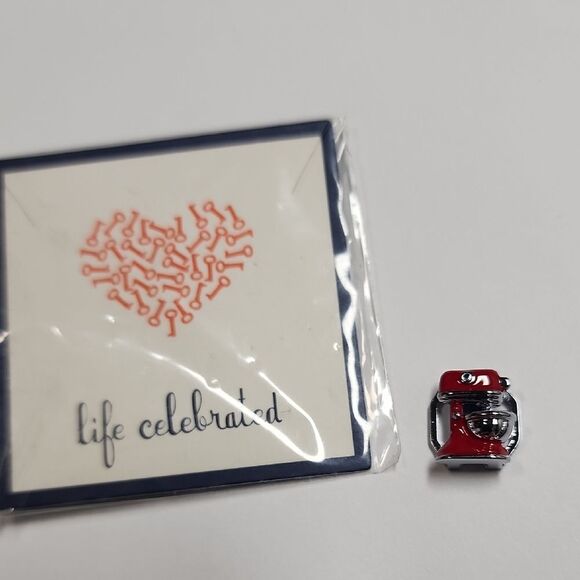 Red and Silver Mixer Charm - Picture 1 of 3